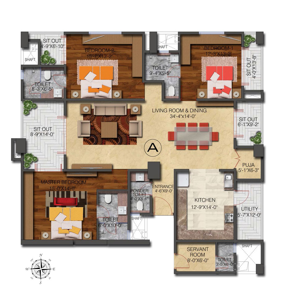 floor plan - Level 9